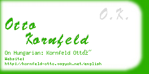 otto kornfeld business card